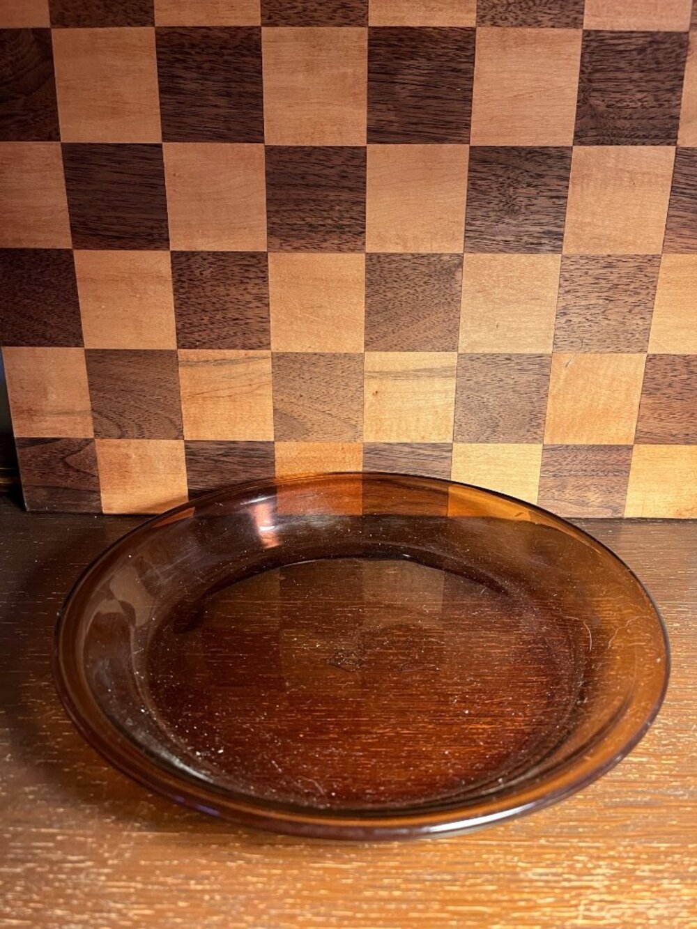 Anchor Hocking Brown Glass Pie Plate A1133